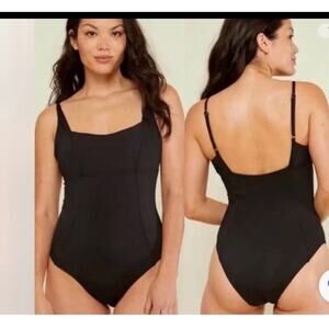 ANDIE SWIM The Havana one piece Square Neck Swimsuit Sz M IN BLACK NWT $112